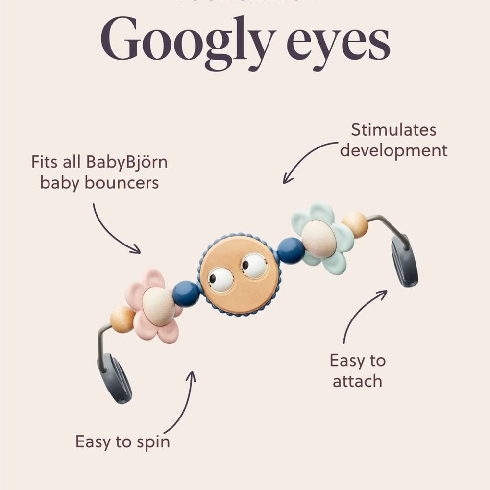 Baby Bjorn Bouncer Attachment: Toy for Bouncer – Googly eyes